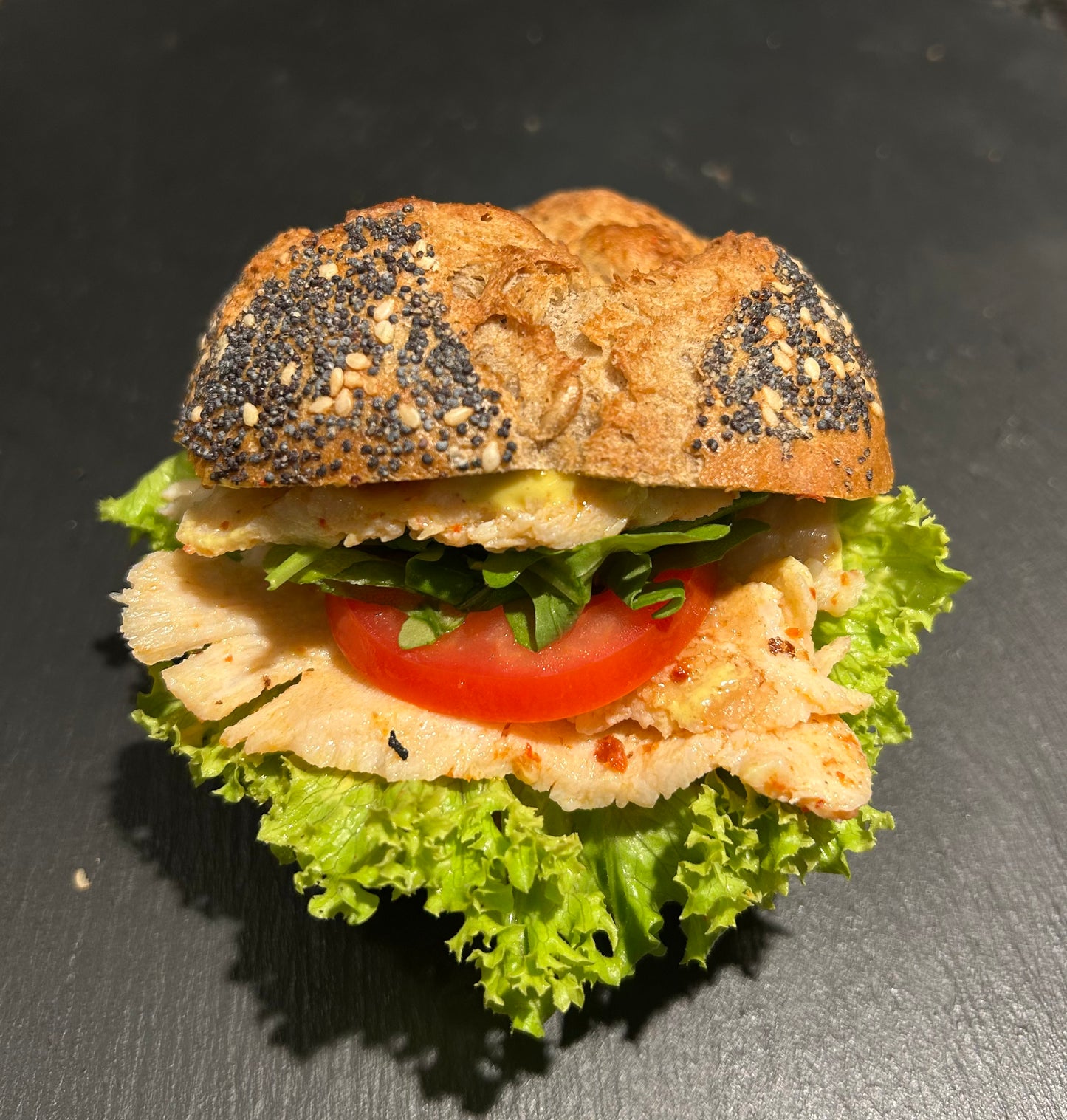 Kartoffelbrötchen India Chicken